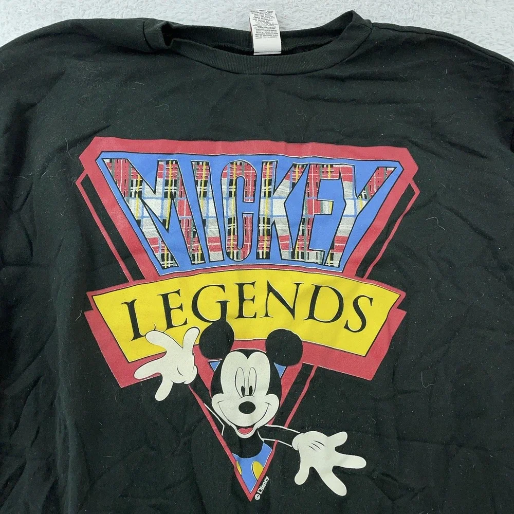 Vintage Mickey Mouse Legends Sweatshirt BOXY XL Walt Disney Cartoon Crewneck 90s